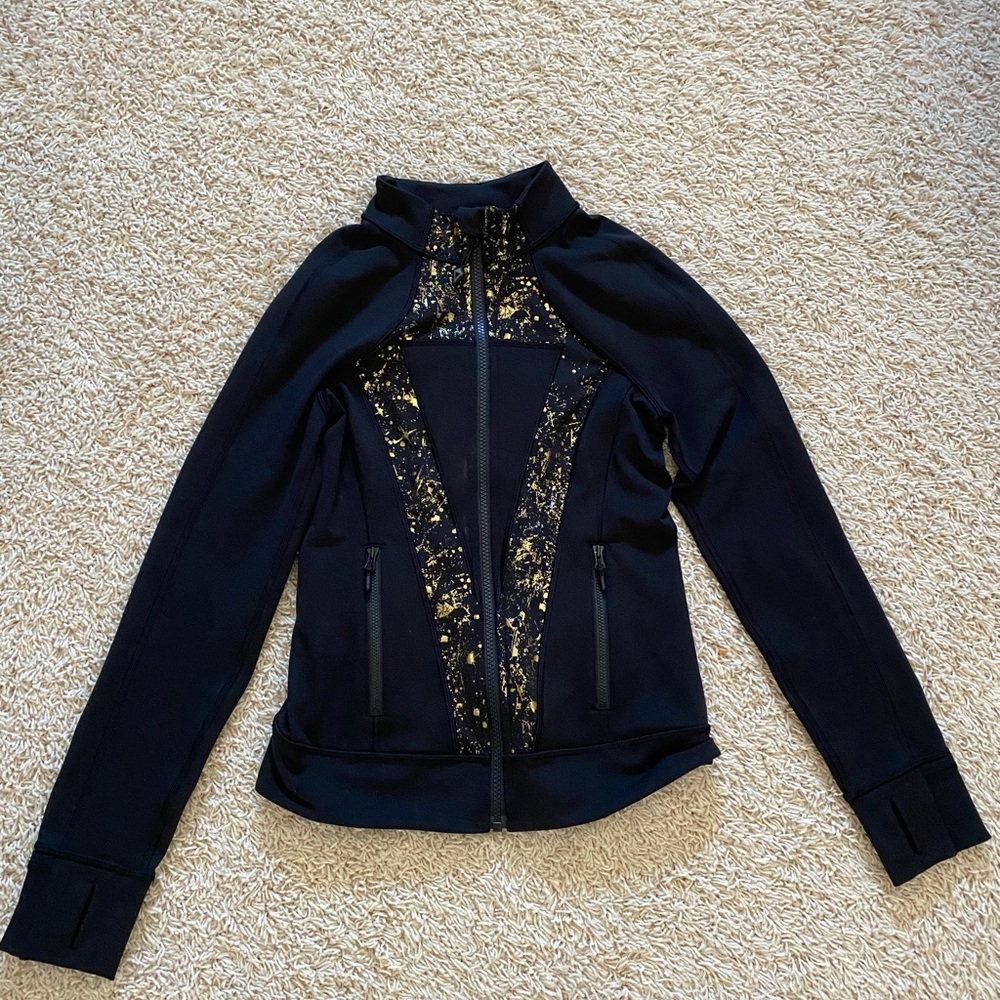Ivivva Perfect your Practice Jacket Black and Gold